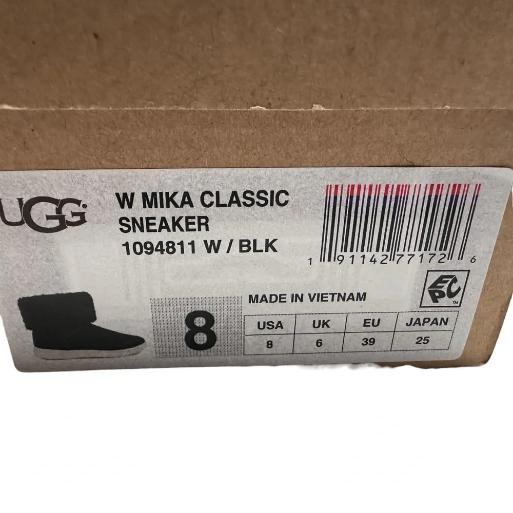 UGG Women's Black Mika Classic Sneaker Size 8 - Picture 15 of 16